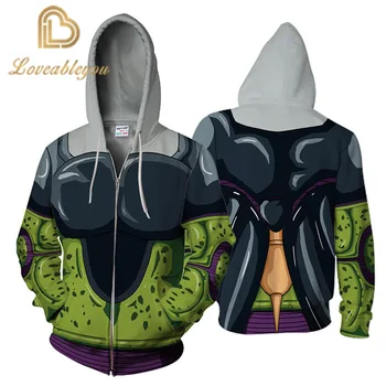 

2020 New Anime Hoodies Dragon Ball Z Pocket Hooded Sweatshirts Hoodies Pullovers Men Women Long Sleeve Outerwear New Hoodie