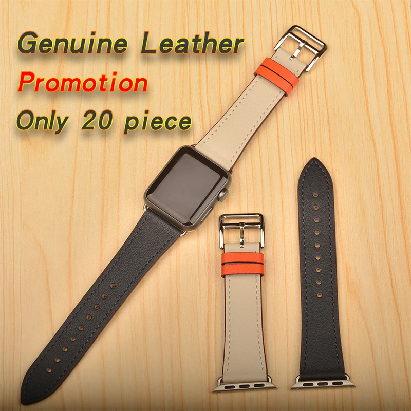 

[Store Promotion] Genuine Leather Single Tour Band For Apple Watch Series 5 4 3 2 1 three Color iwatch bands 40mm 44MM Strap