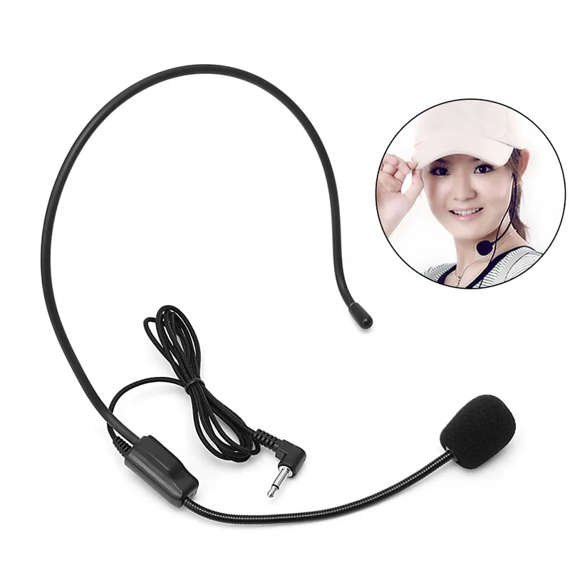 

3.5mm Wired Microphone Headset Studio Conference Speaker For Voice Amplifier Mic