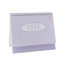 Grand carnet de notes avec calendrier couleur Macaron, Kawaii, calendrier de bureau, mignon, O7w9, 2022 