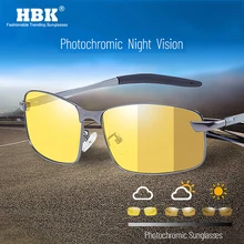 Фотохромные поляризованные солнцезащитные очки из алюминиево-магниевого сплава, мужские желтые очки для вождения, дневные очки ночного видения, водительские очки De Sol Masculino