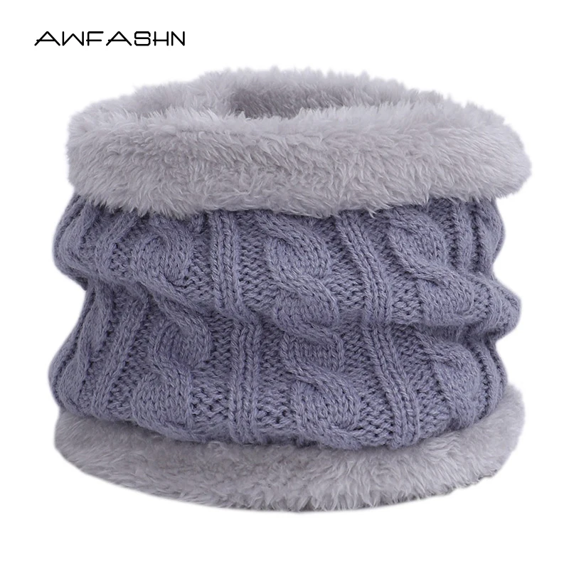 

New Circle Winter Scarf Children Cute Knitted Scarves Kids Crochet Thick Plus Velvet Ring Scarf Soft Warm Neckchief Baby Cotton