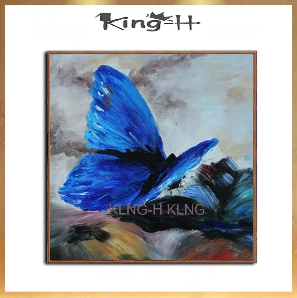 Foto Di Arte Astratta Moderno Pintado A Mano Mariposa Pintura Al Óleo De Animales En Lijewelry Cuadro De Arte De Pared Para