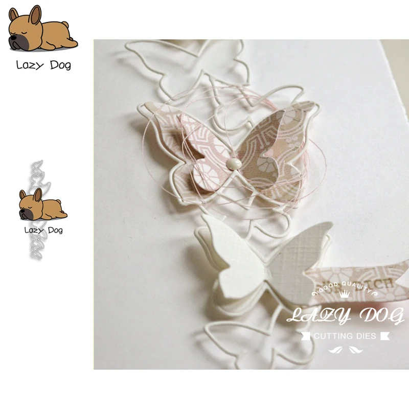 

Butterfly Border Metal Cutting Dies Scrapbooking Stencil DIY Decorative Craft Embossing Die Cuts Card Making New Dies For 2019