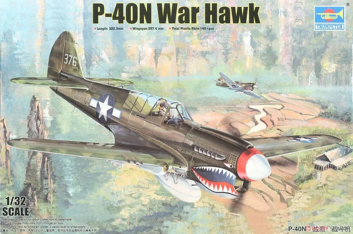 Trumpeter 02212 Scala 1/32 P-40N War Hawk Aereo Modello 2019 Nuovo
