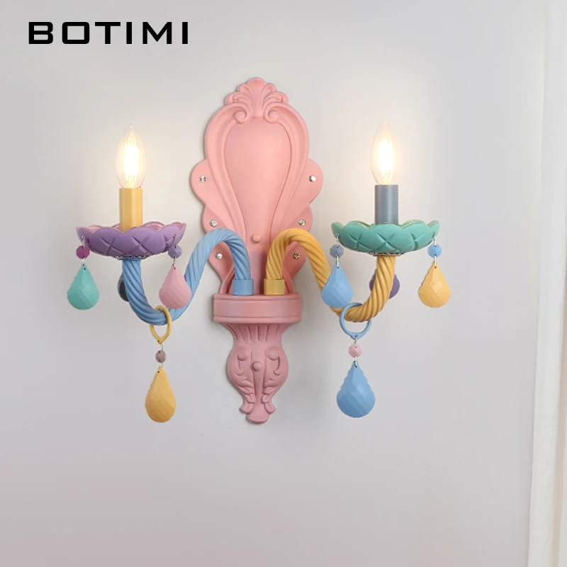 Хрустальная настенная лампа BOTIMI для спальни стеклянный настенный светильник