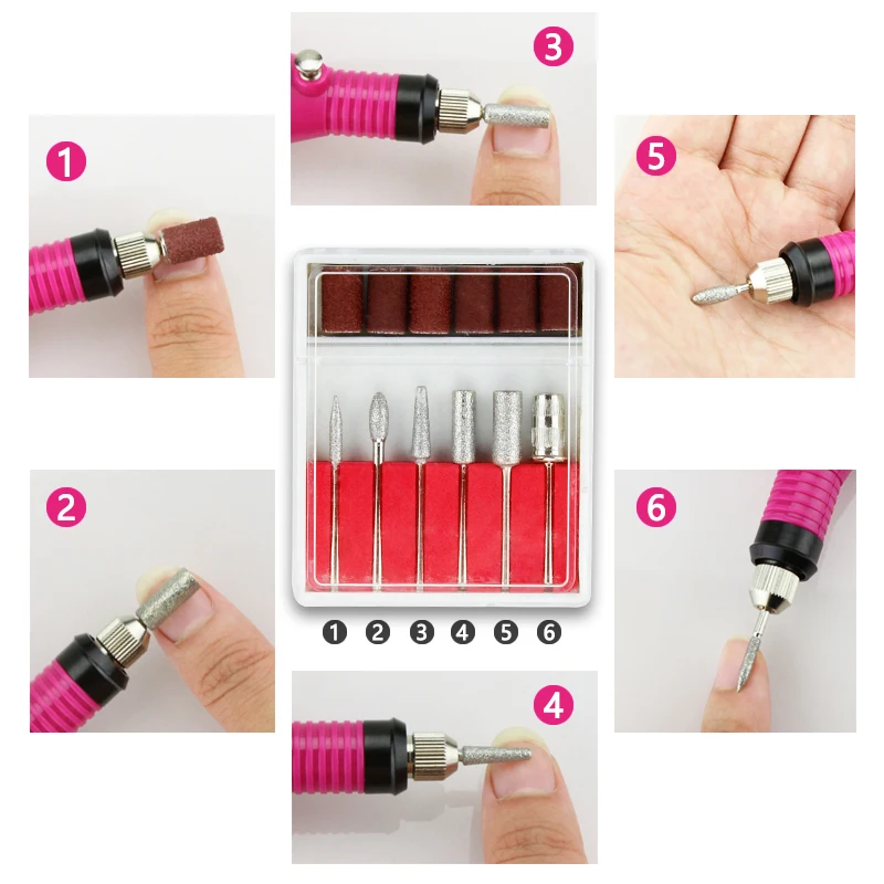 Elétrica do Unha Broca Máquina Profissional Caneta Arte Kit Ferramentas Pedicure Moagem Gel Polonês Removedor Manicure Cortadores 20000 Rpm 7 Cheap Brocas elétricas p manicure e acessórios