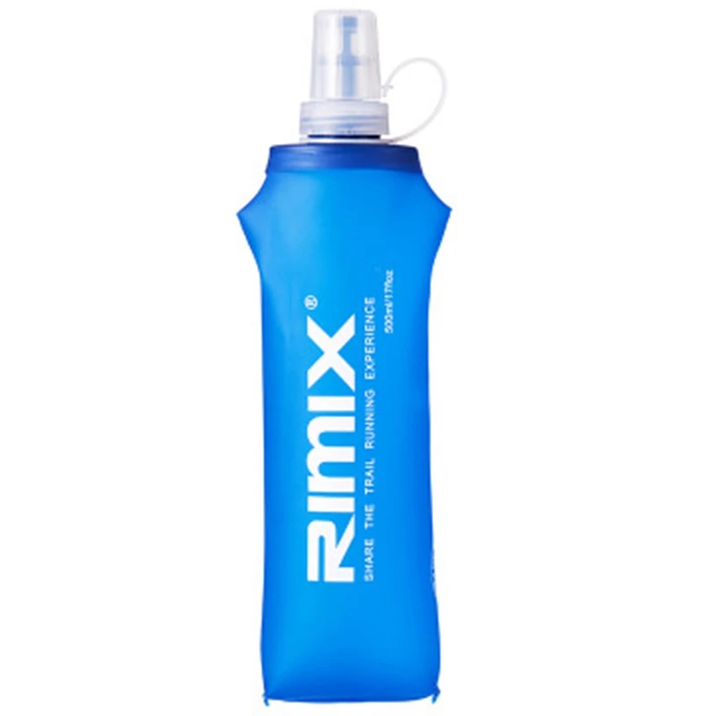 

Super sell-RIMIX Sports Soft Water Bottle Plastic Soft Water Bag Foldable Cross-Country Running Water Bag 500Ml Portable Drinkin