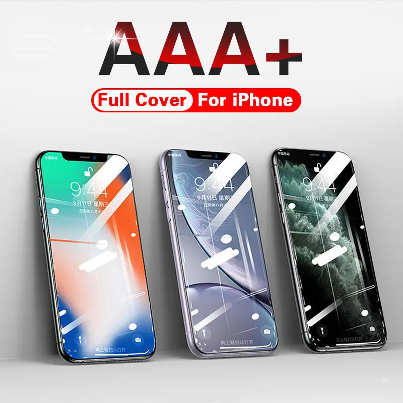 Изогнутое полное покрытие из закаленного стекла для iphone 7 6 8 Plus XS MAX X XR защита экрана на iphone 11 Pro Max защитное стекло