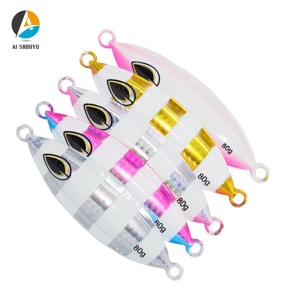 AI-SHOUYU новинка медленный джиггинг металлическая свинцовая приманка 40 г 60 80 100 150 200