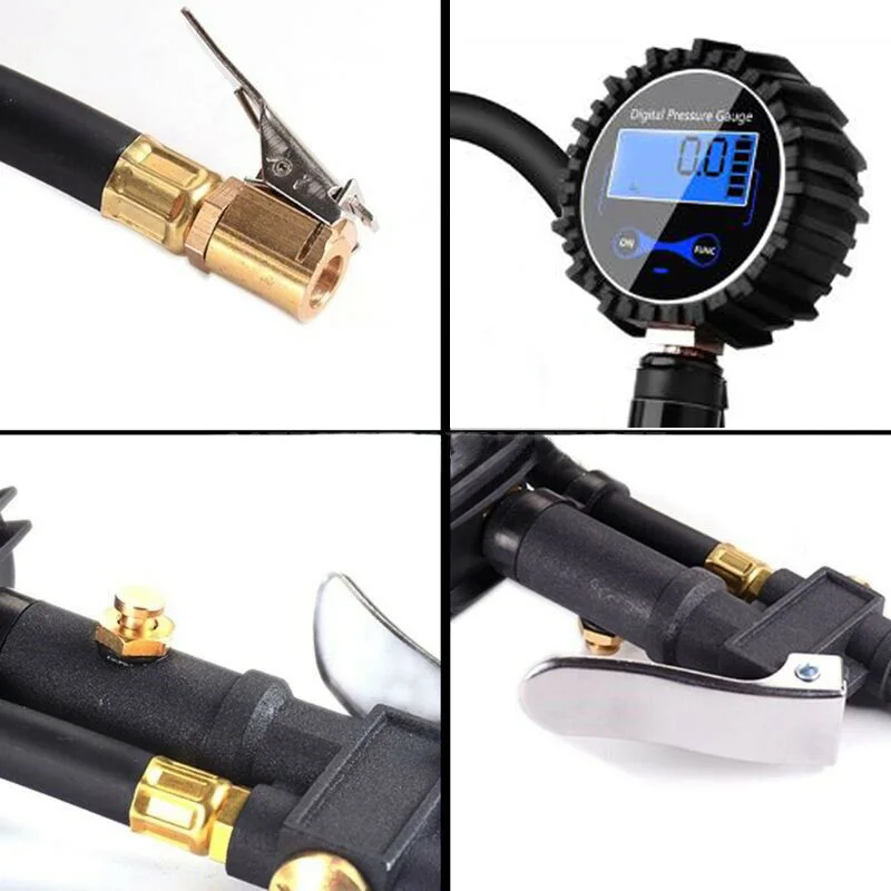 

Digital Tire Inflator Pressure Gauge Air Compressor Pump LCD With LED Light High Quality DC3.1V Tire Pressure Gauge PSI KPa Bar
