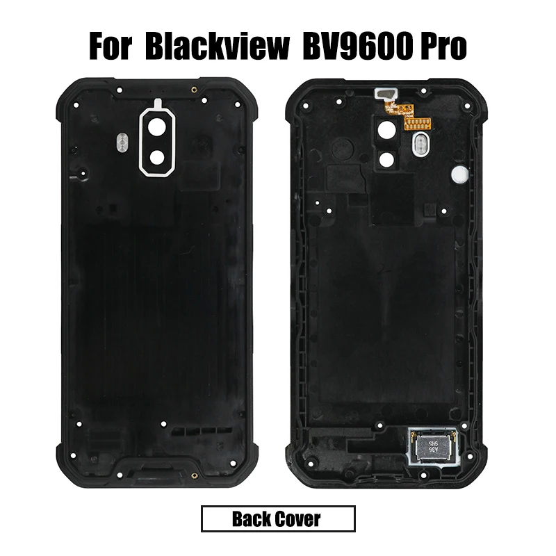 Back cover Чехол для аккумулятора, задняя крышка корпуса для Blackview BV9600 Pro с громким динамиком NFC, Беспроводная зарядка, стекло для объектива - Цвет: Back cover