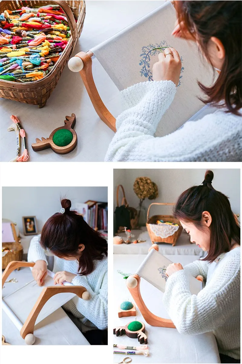 Large desktop solid wood embroidery frame, cross stitch embroidery frame,  embroidery stretch fabric frame, embroidery tools - AliExpress, image size:800x1202