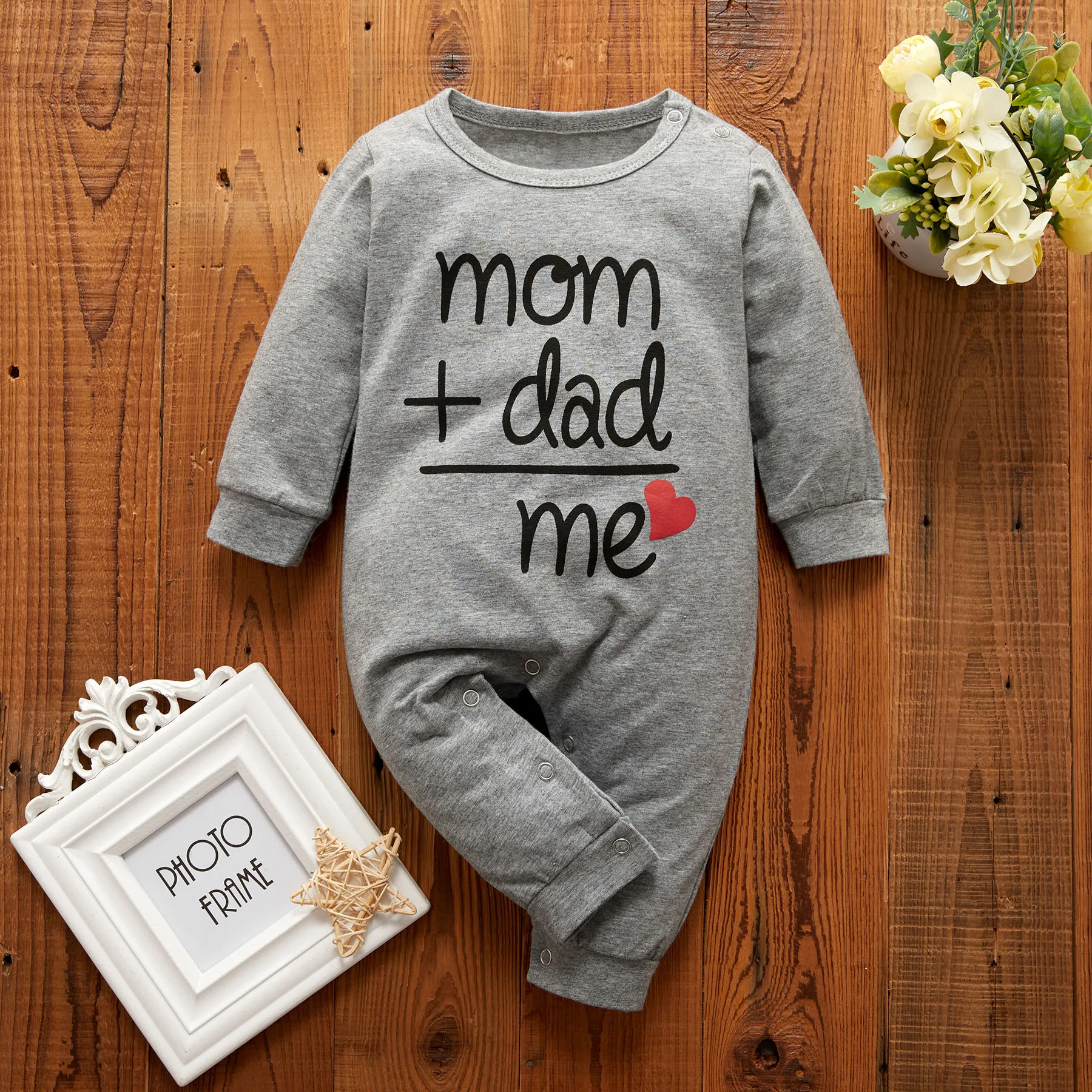 

PatPat 2020 New Autumn and Winter Baby Boy Girl Letter Print Jumpsuit Baby Toddler Girl One Pieces Jumpsuits