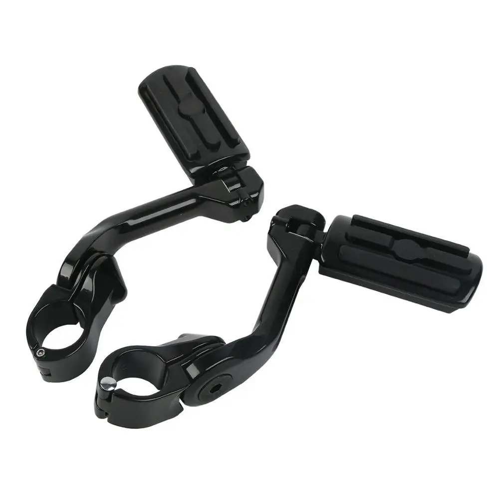 

Motorcycle 1-1/4 " 32mm Black Long Angled Adjustable Highway Peg Mount 10mm Foot Pegs Footpeg For Haley Honda Suzuki
