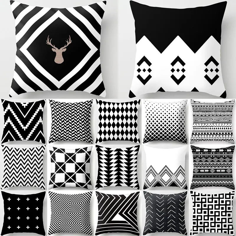 On Sale Cushion-Cover Pillowcases-Decoration Geometric Square Polyester 45--45cm Home Car 1pcs LZy16qKj