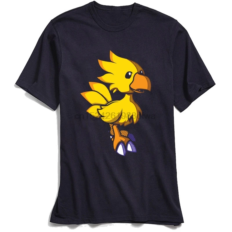 Final Fantasy Chocobo T Shirt Men Summer T Shirt O Neck Cool Man Tees Male Oversize Tshirt 