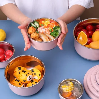 

220ML-2L Portable Stainless Steel PP Home Family Camping Lunch Box Food Sealed Lid Cover Boxes Kitchen Leakproof Food Container