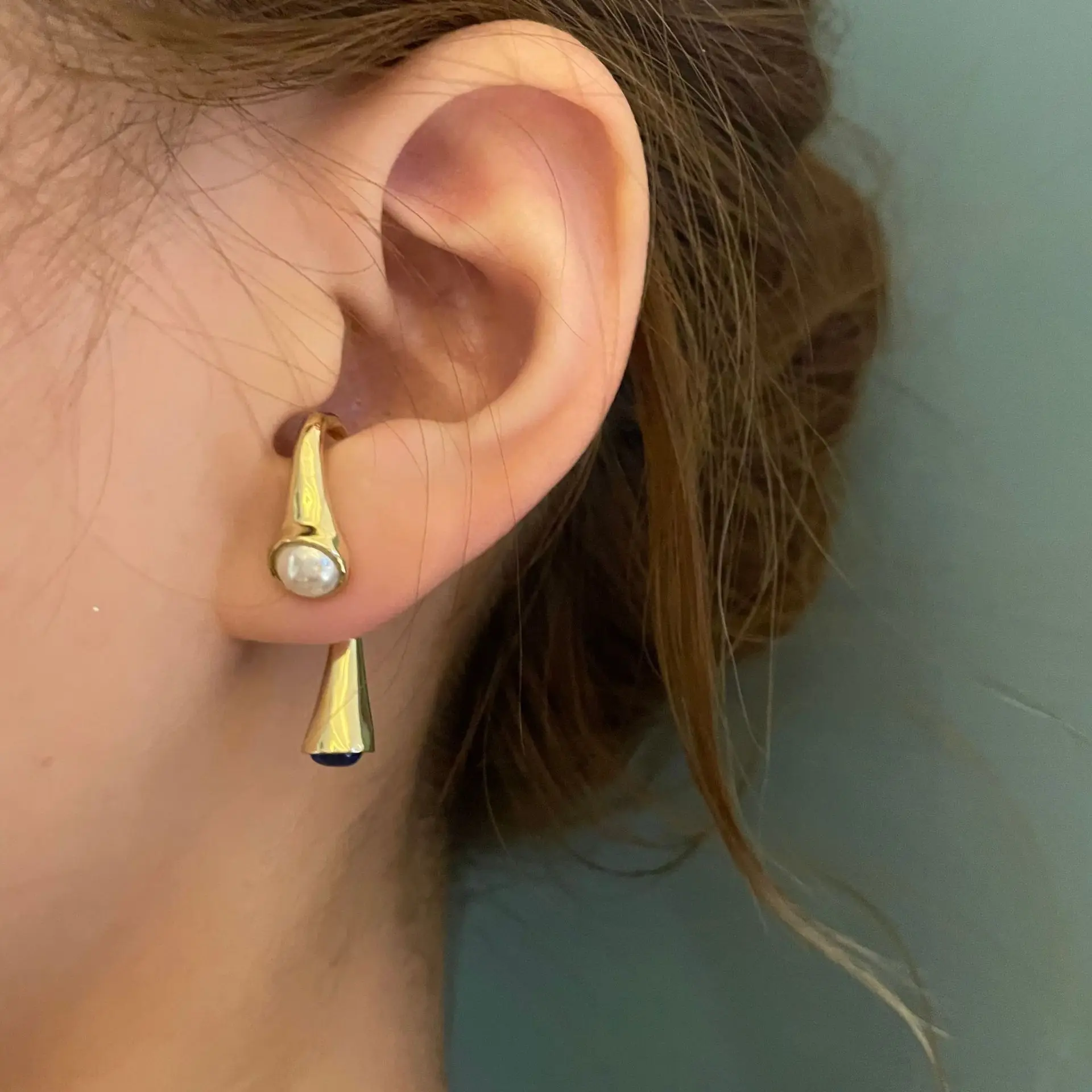 Fashion Metallic Earrings Front And Back Light Bulb Design Personality Geometric Statement New Jewelry Earings | Украшения и