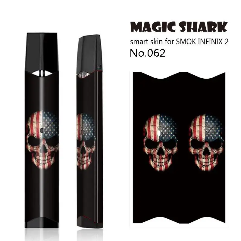 Magic Shark Joker Venum Iron Man Batman Star Sky Stone Print Full Wrap Film Vape Cover Case Pod Sticker for Smok Infinix 2 - Цвет: 062