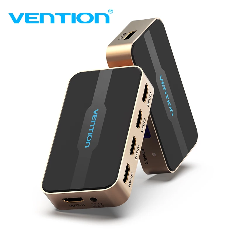 Vention HDMI Splitter 5 Вход 1 Выход HDMI коммутатор для xbox 360 PS4 Smart Android HDTV PC 4 K Переключатель HDMI 3 в 1 адаптер