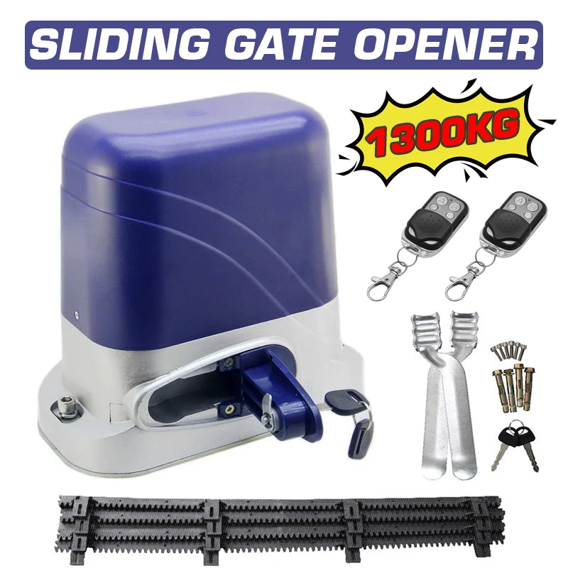 

Привод для автоматического открывания раздвижных ворот, 1300 кг, с нейлоновыми стойками 4 м, электрический привод мотор двери ворот