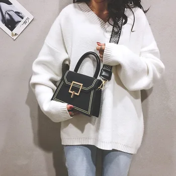 

On the New Mini Bag Women's Bag New 2020 Shoulder Strap Embroidery Thread Square Sling Bag