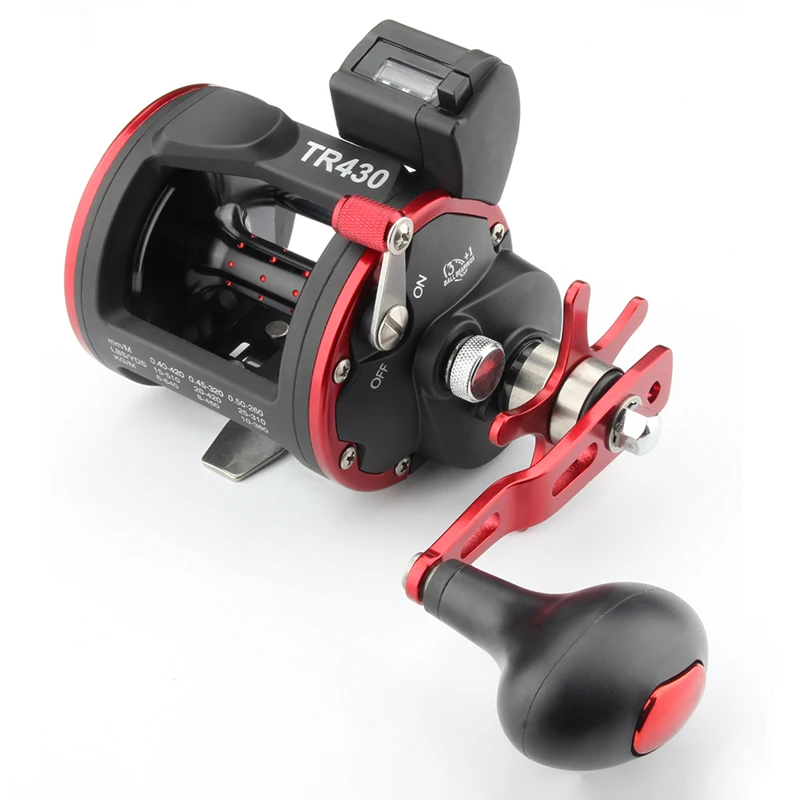 

ABUO-Drum Fishing Reel 4.1:1 Professional Saltwater Level Wind Fishing Round Baitcasting Reel Trolling Fishing Reels