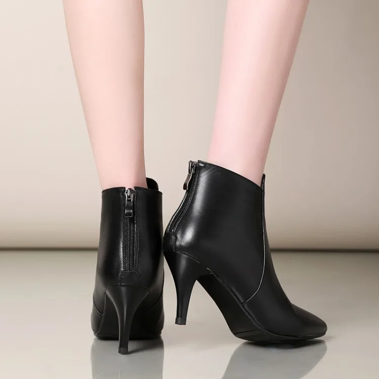 

Tanariya New Arrival Shoes Woman Boots Women Pointy Thin Heel Cowhide Women's Boots For Winter 2020