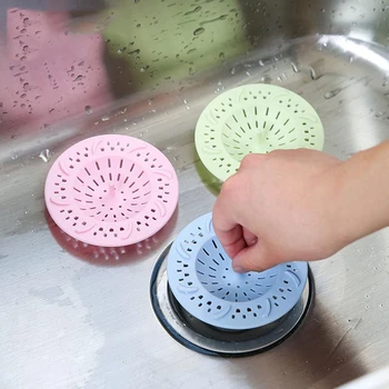 

Kitchen Silicone Sink Strainers Filter Anti-Clogging Debris Drain Filter Hair Catcher Bathroom Cleaning Tool