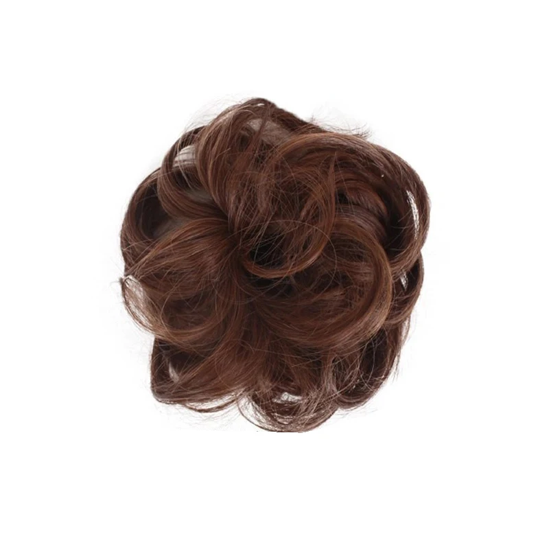 1 шт. Модные женские волнистые вьющиеся грязные волосы для наращивания, синтетические эластичные волосы для наращивания, резинки для волос, парик, резинки для волос, рождественский подарок - Цвет: YWH066-9