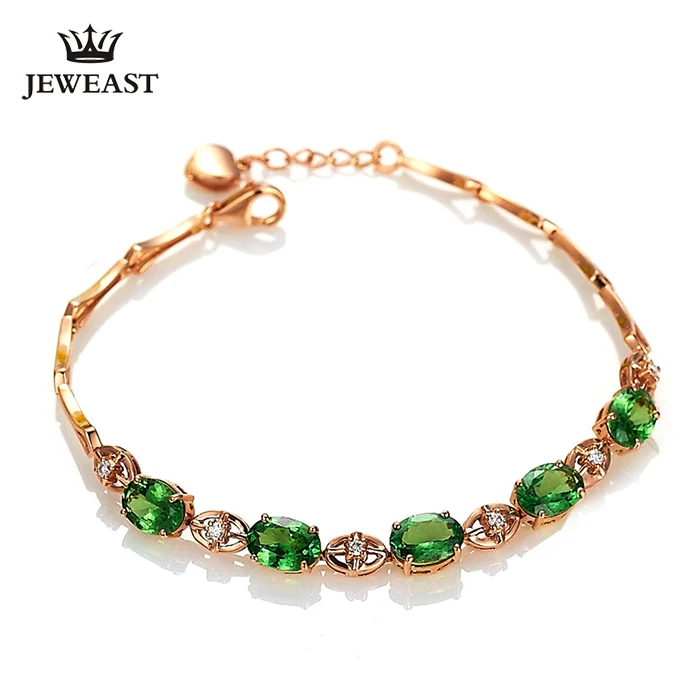 Lszb Natural Tree Lite 18K Pure Gold Bracciali Femminili Gioielleria Raffinata Regalo Ragazza Sottile Trendy Solido 750 Real Bangle Party Good Nice