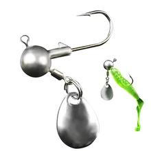 5 шт./лот, качественная остроконечная свинцовая джиг-головка, крючок 2 г/4 г, приманка для рыболовного крючка, Мягкая приманка с ложкой, Спиннер, рыболовная приманка