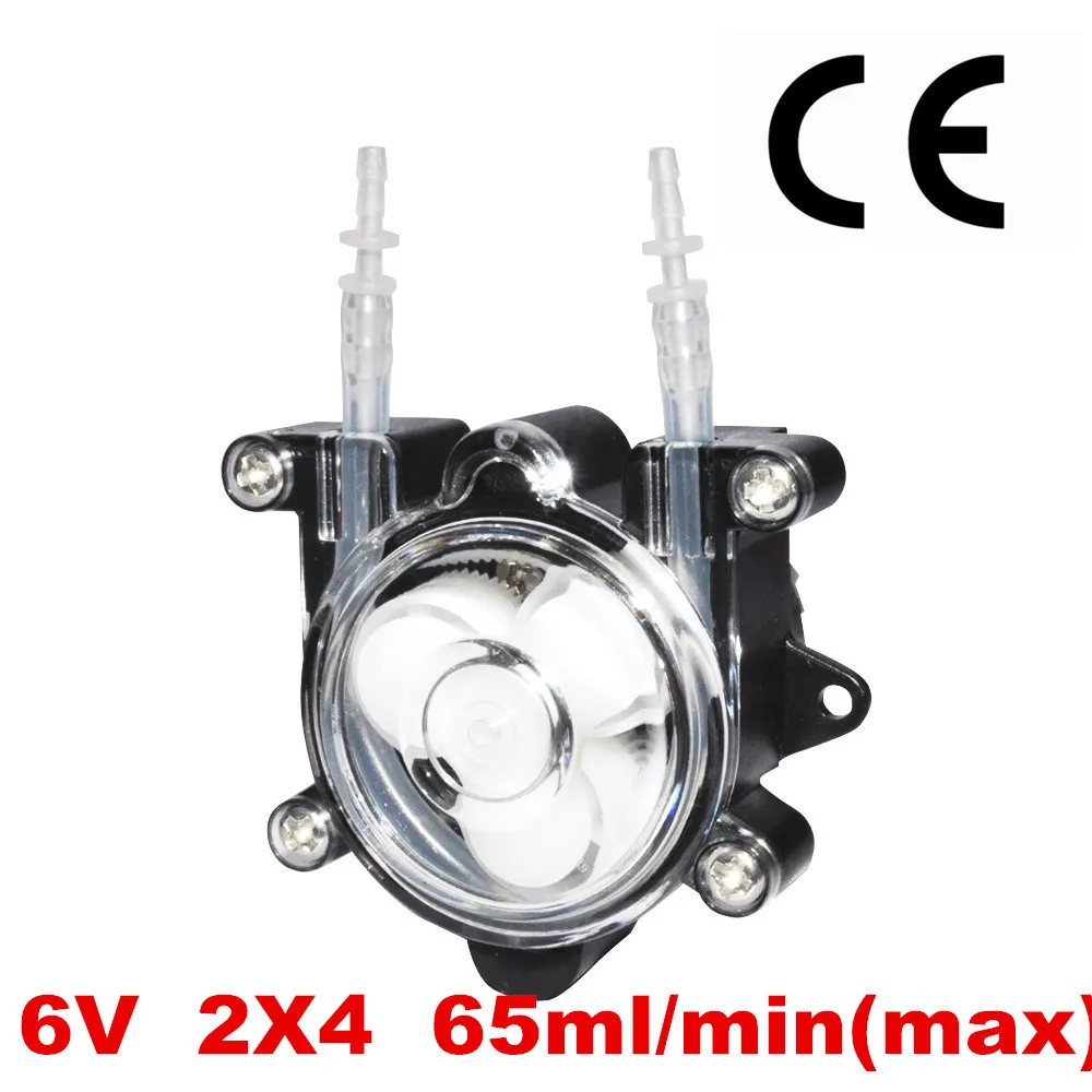 Peristaltic Dosagem Bomba Dispositivo de Água Mini Fish Tank Motor 65ml por Min Max 2×4 6v dc