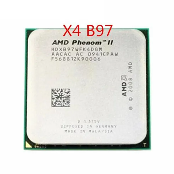 Процессор AMD Phenom II X4 B97 четырехъядерный процессор для настольных ПК разъем AM3 938pin 3