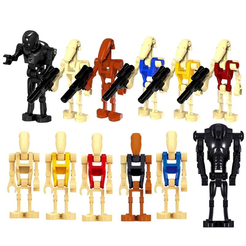 

100Pcs/lot Star Wars Battle Droid Combat Robot Starwars Bricks Set Model Building Blocks figures Model for Children Gift Toys Br