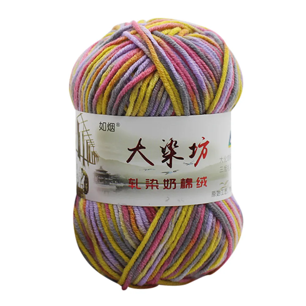 Yarn Knitting Crochet Thread Wool Hand Sale 50g Milk Cotton Knitwear lanas para tejer envio gratis Wholesale Free Shipping 2