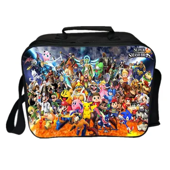 

Super Mario Smash Bros Lunch Bags Cooler Bag Insulation Thermal Waterproof Fresh Ice Pack Picnic Camping Shoulder Bag