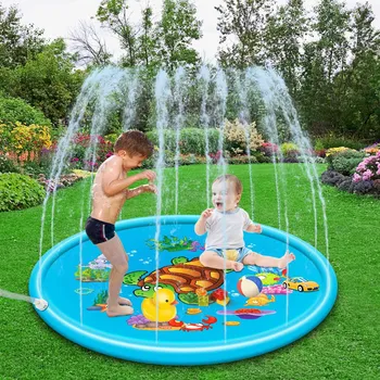 

170cm Summer Outdoor Lawn Beach Sea Animal Inflatable Water Sprinkler Play Pad Mat Tub Swiming Pool