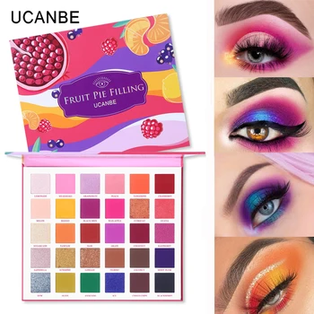 

UCANBE 30 Colors Fruit Pie Filling Eye Shadow Palette Makeup Kit Vibrant Bright Glitter Shimmer Matte Shades Pigment Eyeshadow