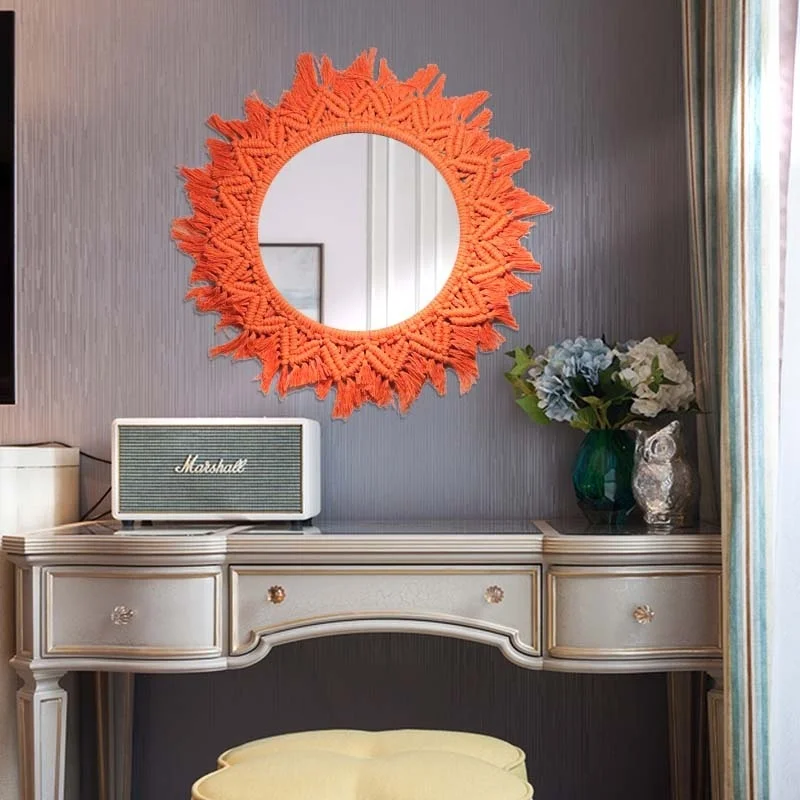 Настенное декоративное зеркало для ванной комнаты макияжа ручной работы из