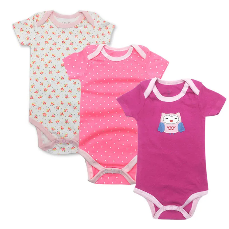 

Baby Bodysuit Fashion Newborn Body Baby Short Sleeve Overalls Infant Boy Girl Jumpsuit kid clothes 3pieces/lot