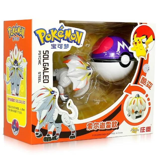 Genuine Pokemon Toy Set Toy Pocket Monster Pikachu Charmander  Mewtwo Lunala Scroll Action Figure Anime Model Children's Toys box