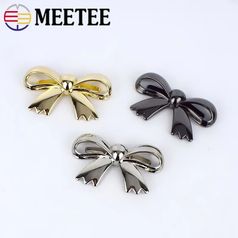 5/10 шт. Meetee 45x26 мм бант металлическая пряжка для сумки одежда ремень декоративные пряжки ювелирные изделия DIY Изделия из кожи Швейные аксессуары для сумок