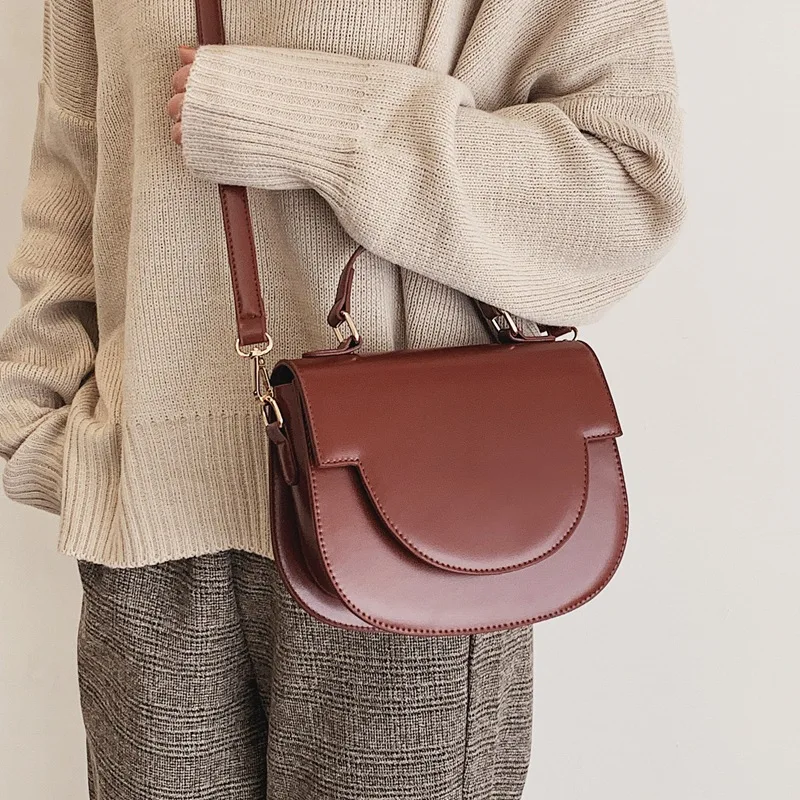 

Bag Women's New Style 2019 Summer Korean-style Simple High Grade Sense Hand Saddle Bag Fashion Western Style Versatile Shoulder