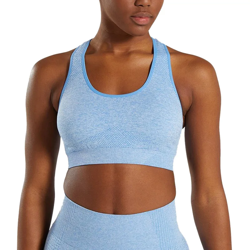 

Women Seamless Fitness Sports Bra Running Workout Yoga Bra Wide Straps Energy Fitness Workout Tops Sportswear Bra Sports Bras