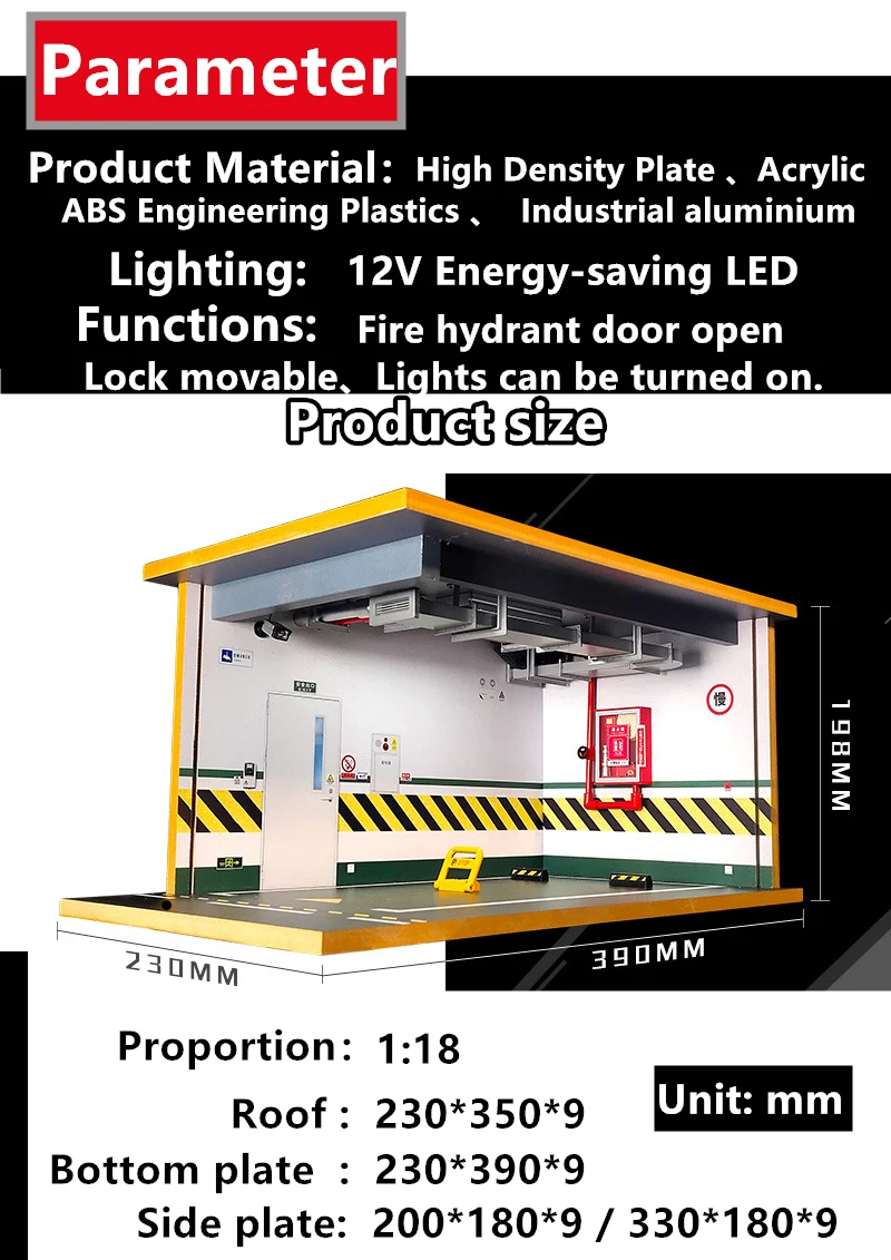 1:18 моделирование гаража твердой древесины парковки модель сцены DIY модель автомобиля пылезащитный чехол для взрослых Коллекция украшения подарок