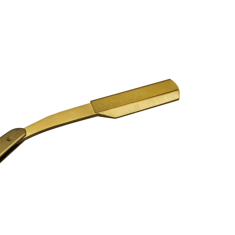 Titanium Plated Gold Knife Razor Manual Vintage Razor Blade Hairdressing Shaving Knife Shaved Head G0726 2