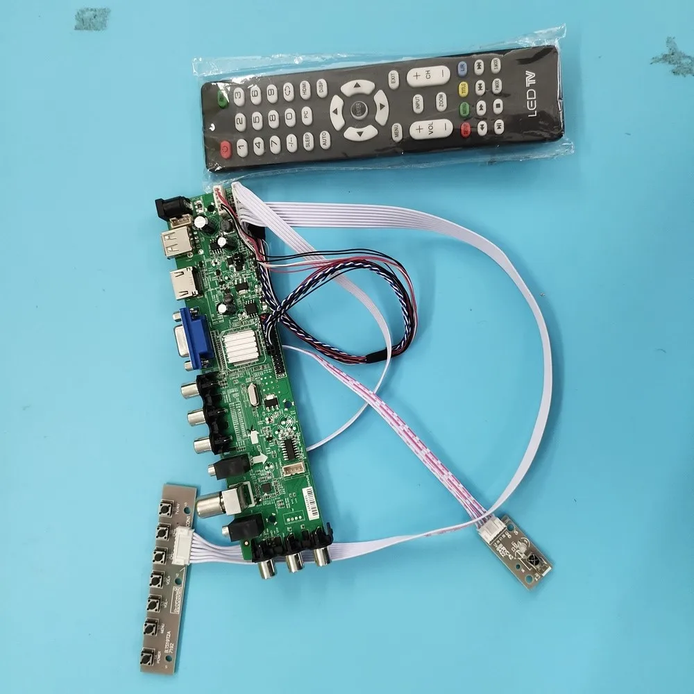 

Kit For LTN156AT35-P01 40pin remote Signal controller board digital WLED DVB-T DVB-T2 VGA AV LED TV LVDS USB HDMI 1366X768 15.6"