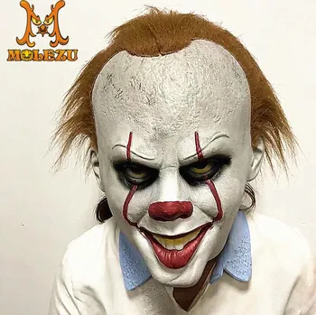 

Clown silicone back soul mask cos head set Halloween horror props natural latex adult code hot selling